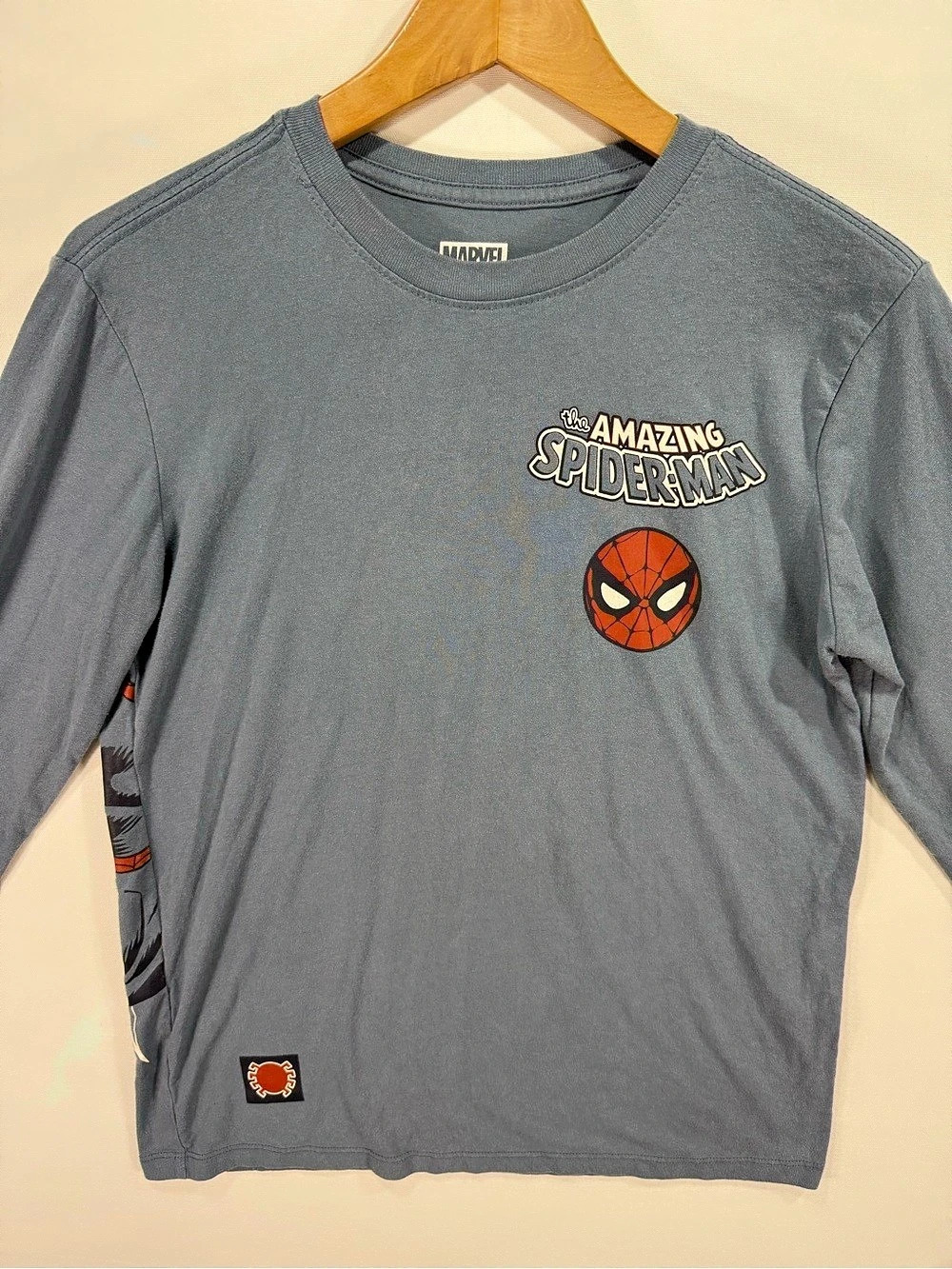 Marvel The Amazing Spider-Man Boys XL Long Sleeve Graphic Tee Gray NWT